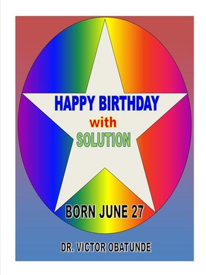 cover image of BORN JUNE 27